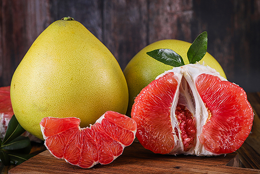 红心柚子水果拍摄