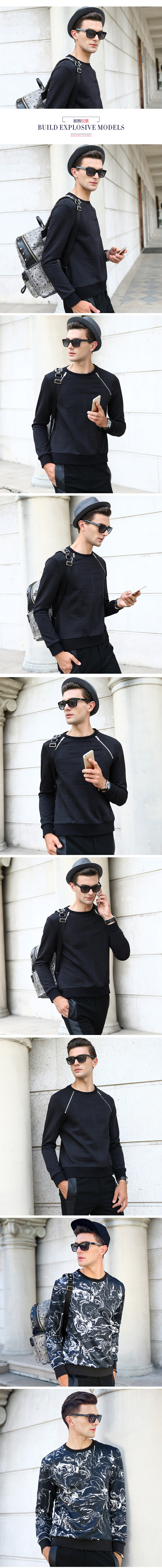 外模男装卫衣拍摄